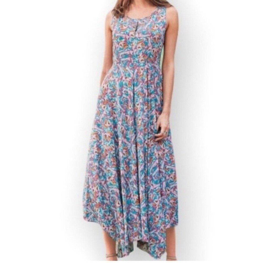 Sundance Sleeveless‎ Summer Dress Asymmetric Hem Chest Cutout Womens Size 4